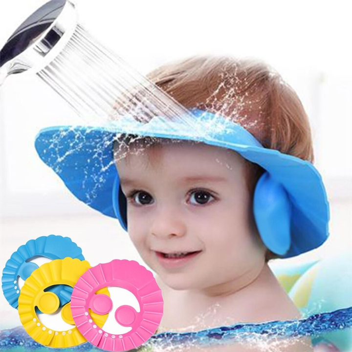 ShampooCap™| Visière chapeau pour douche bébé.